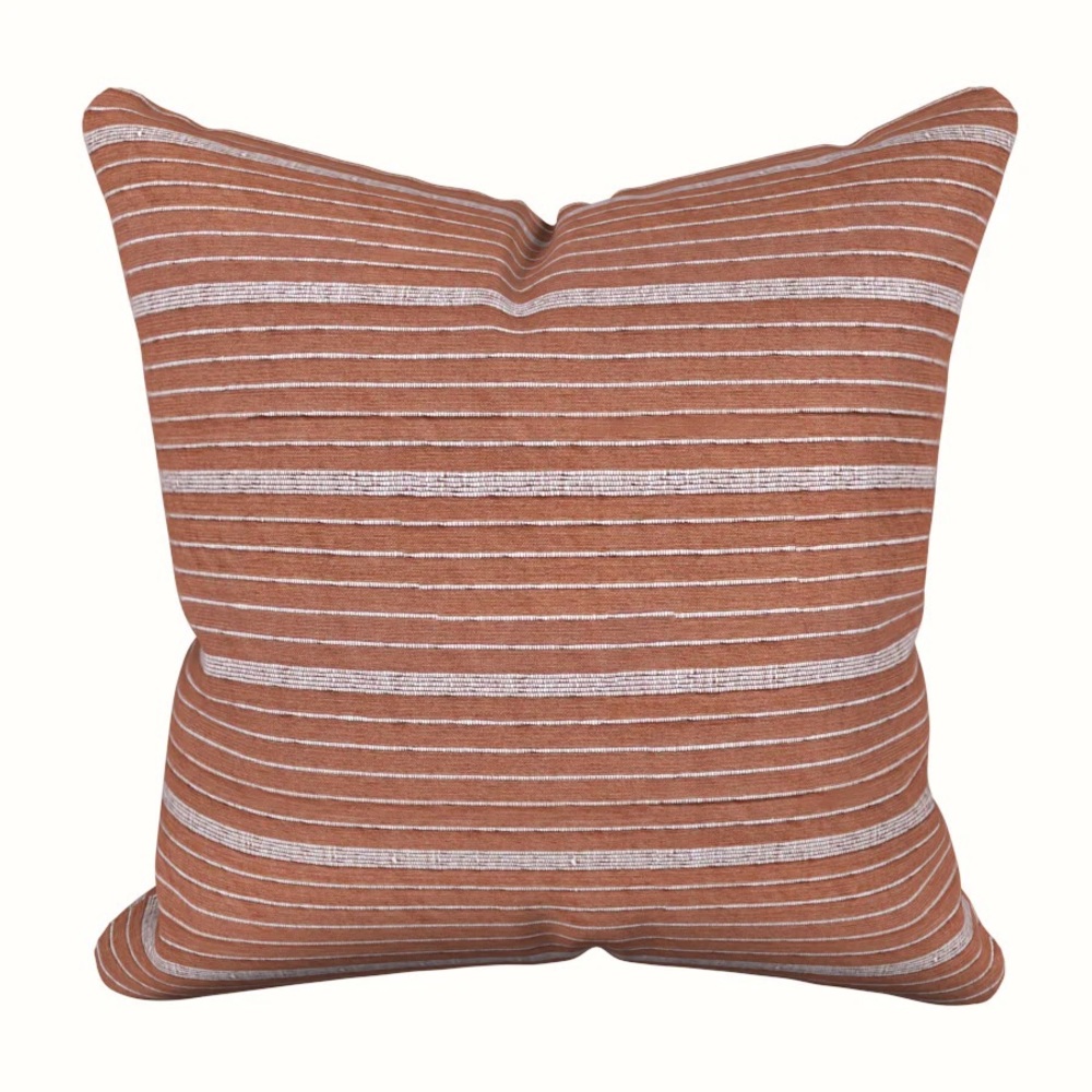 Kufri Life Cusco Stripe in Terracotta Pillow Cover 24x24”